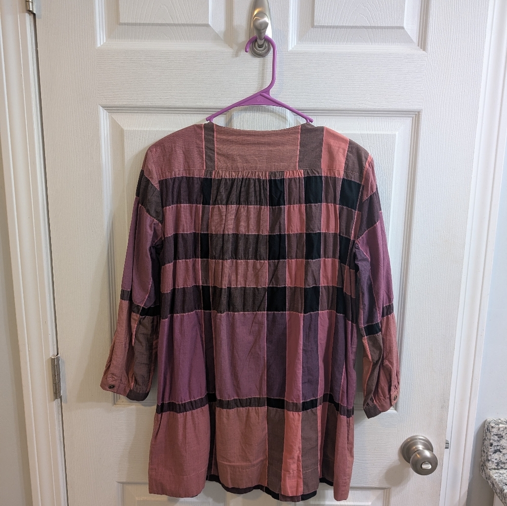 Burberry Brit Pink Checkered‎ Cotton Tunic - Size S - Picture 2 of 4